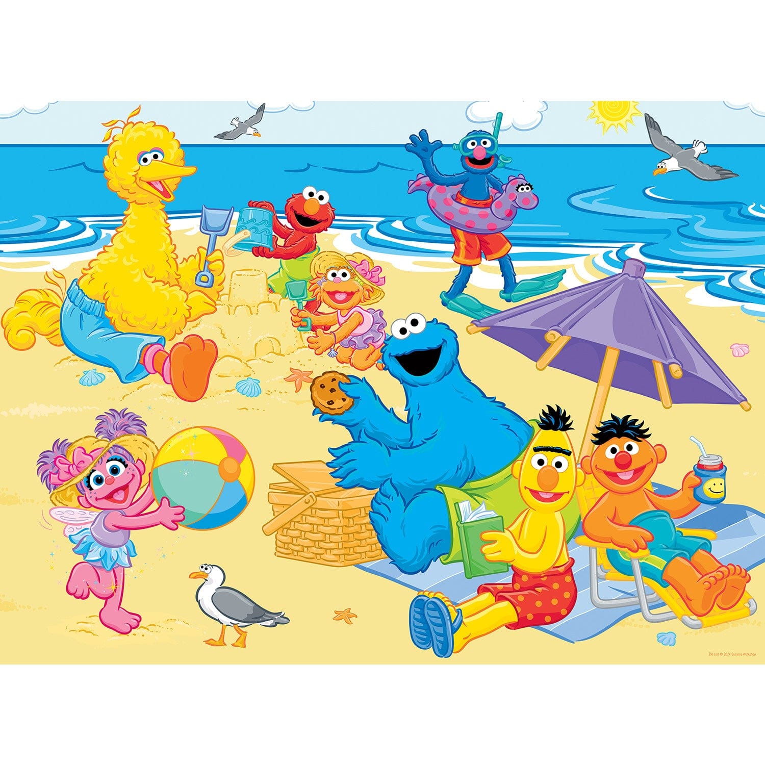 Sesame Street - Beach Day 24 Piece Puzzle