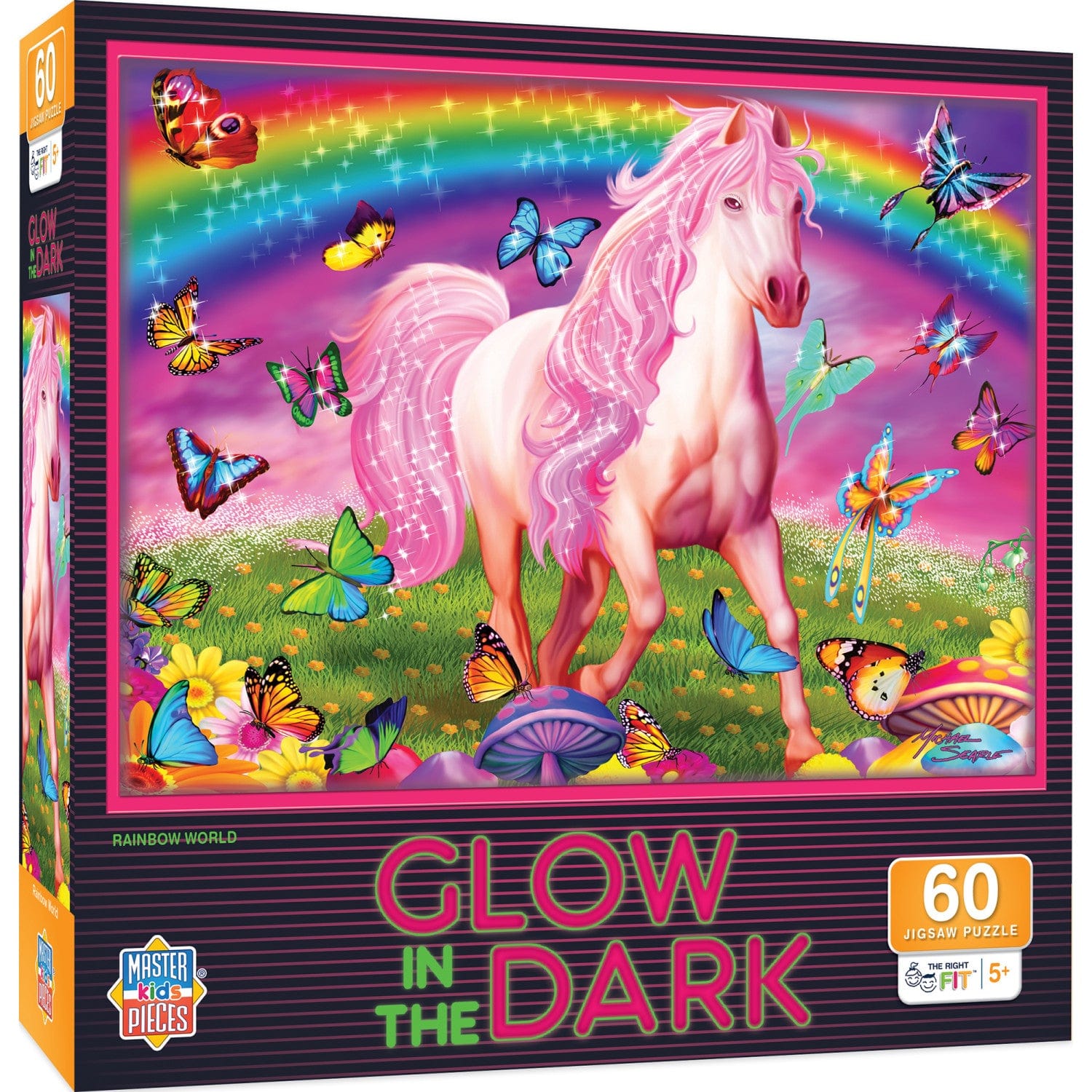 Glow in the Dark - Rainbow World 60 Piece Jigsaw Puzzle