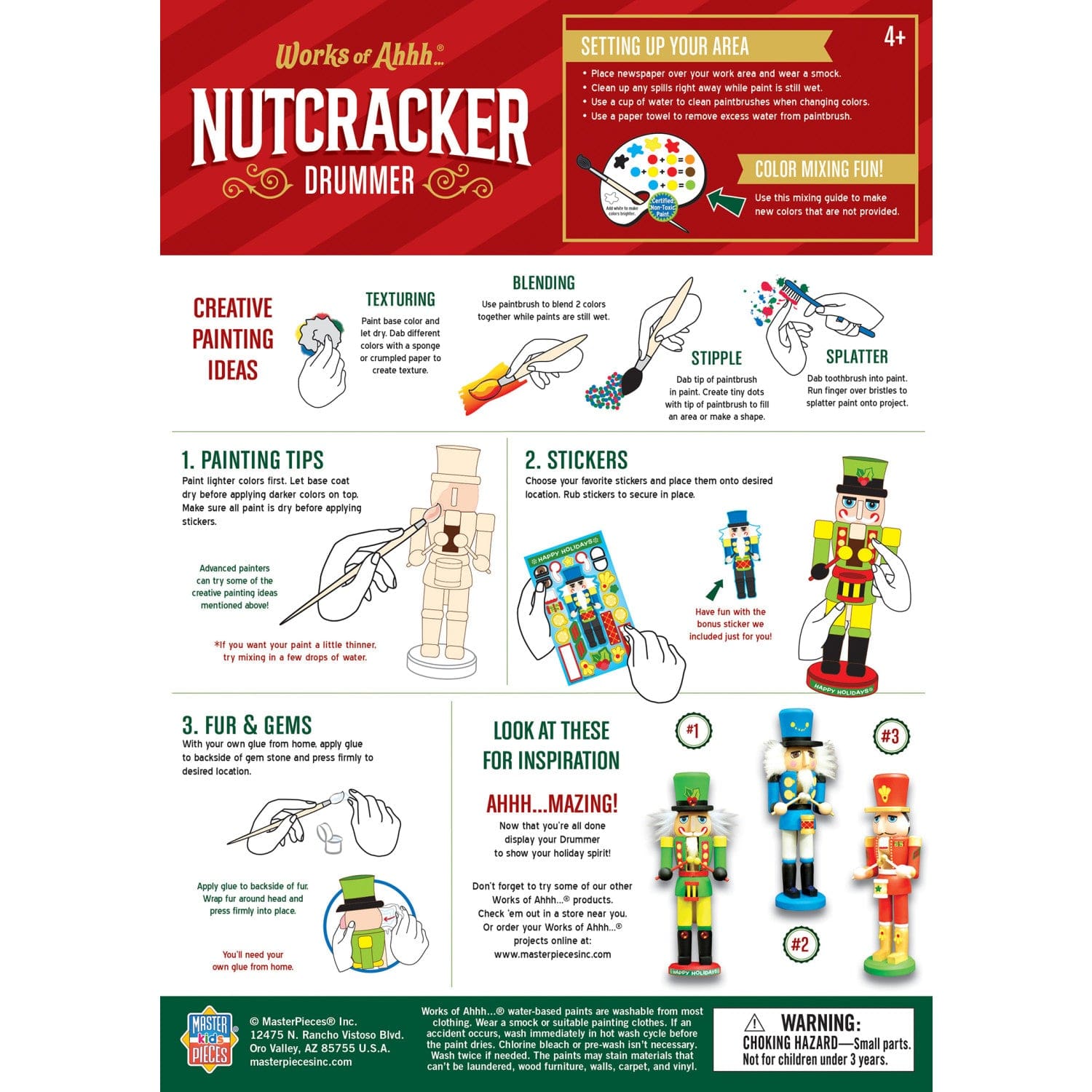 Nutcracker Drummer Wood Paint Set