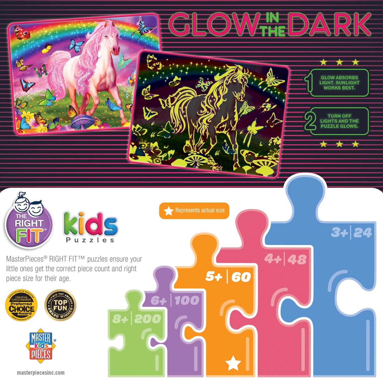 Glow in the Dark - Rainbow World 60 Piece Jigsaw Puzzle