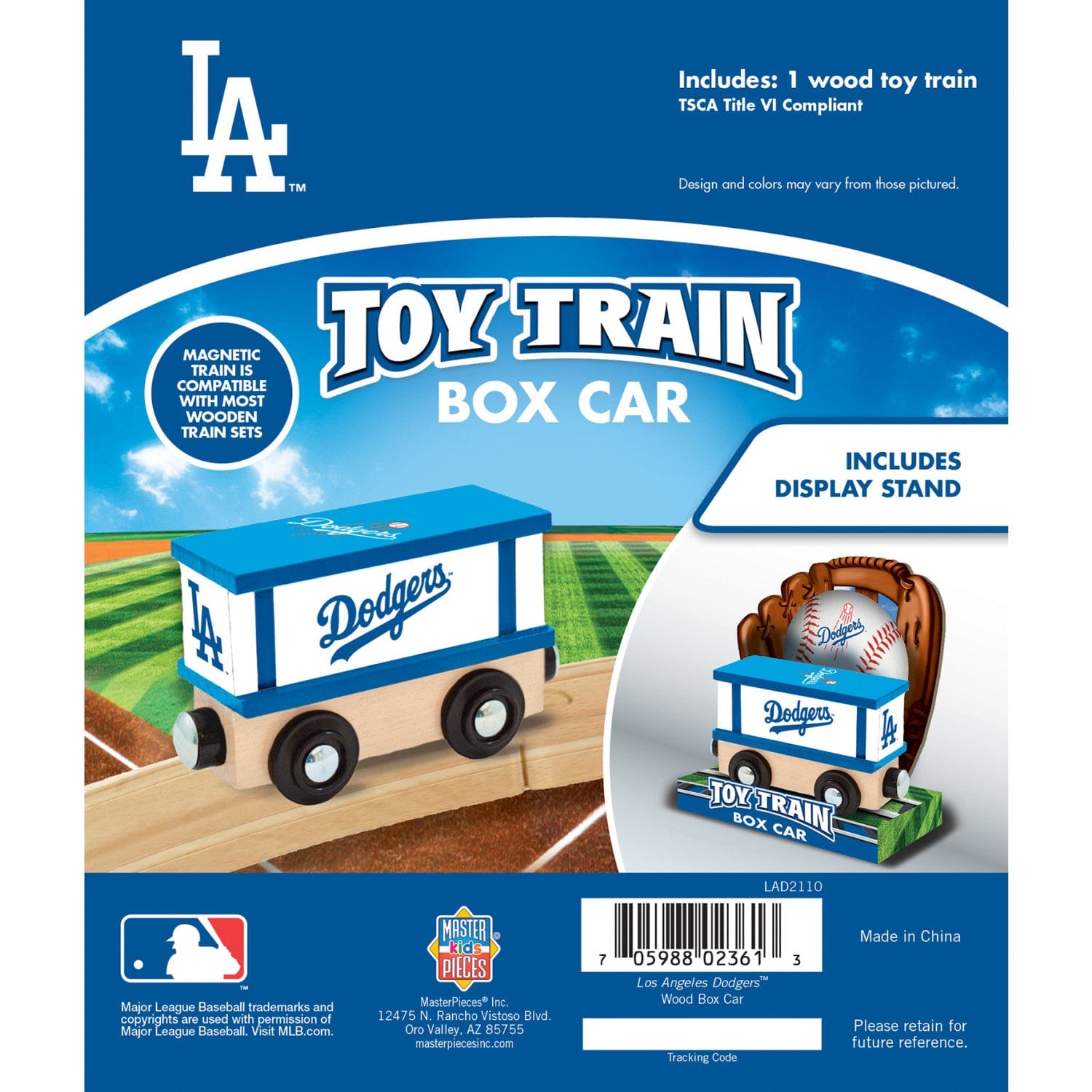 Los Angeles Dodgers MLB Wood Box Train Car