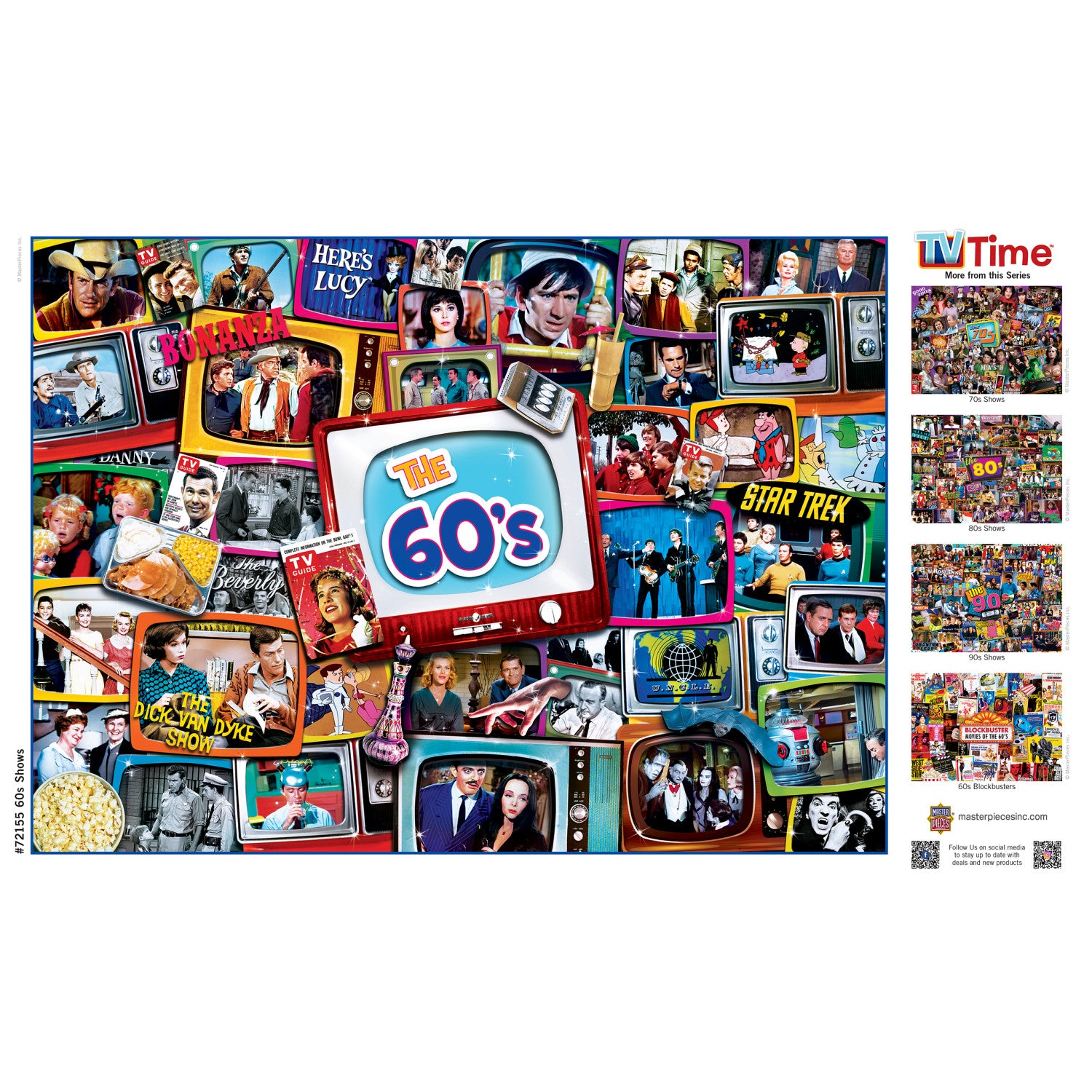 TV Time - 60's Shows 1000 Piece Jigsaw Puzzle