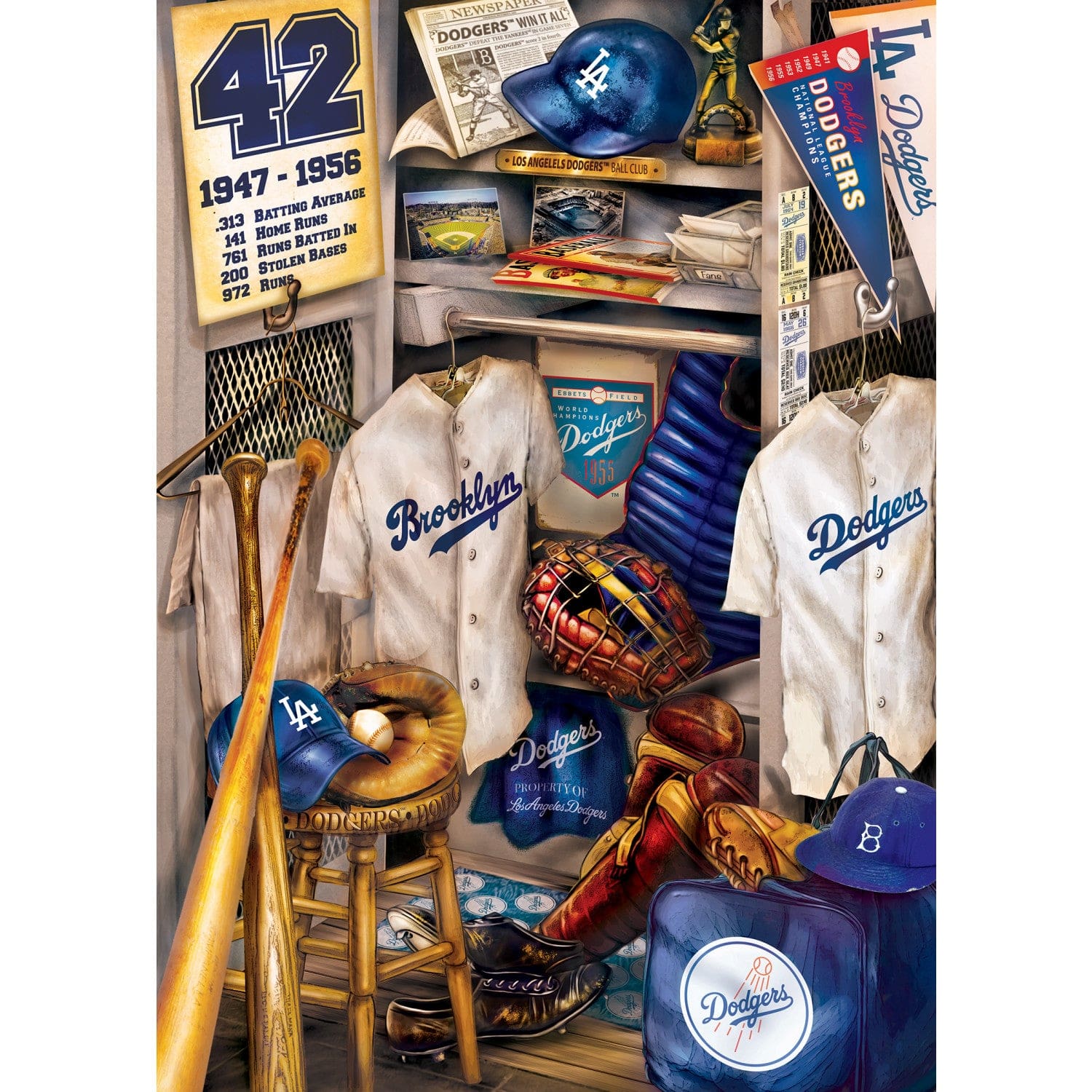 Los Angeles Dodgers MLB Locker Room 500pc Puzzle