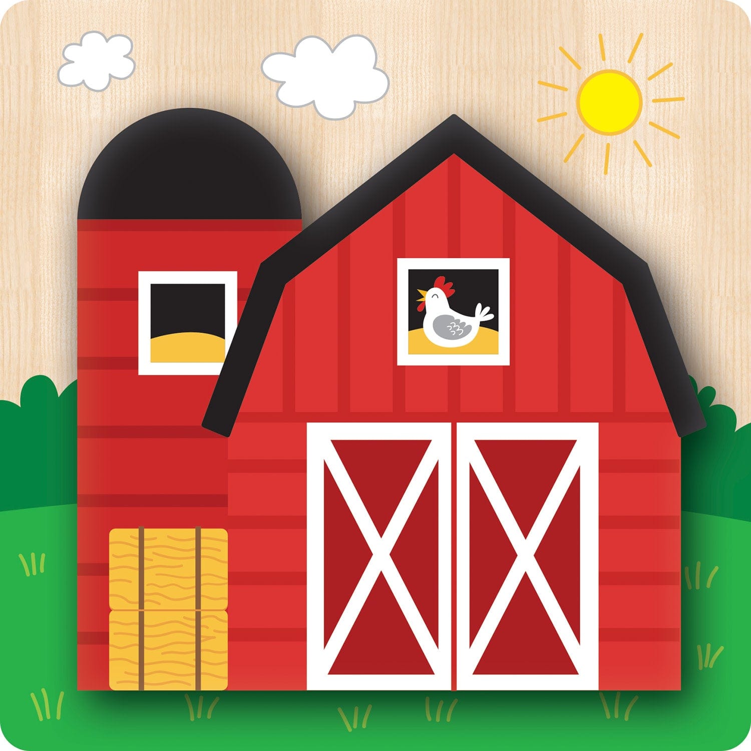 Farm Chunky Wood Puzzles - Kids 4 Pack