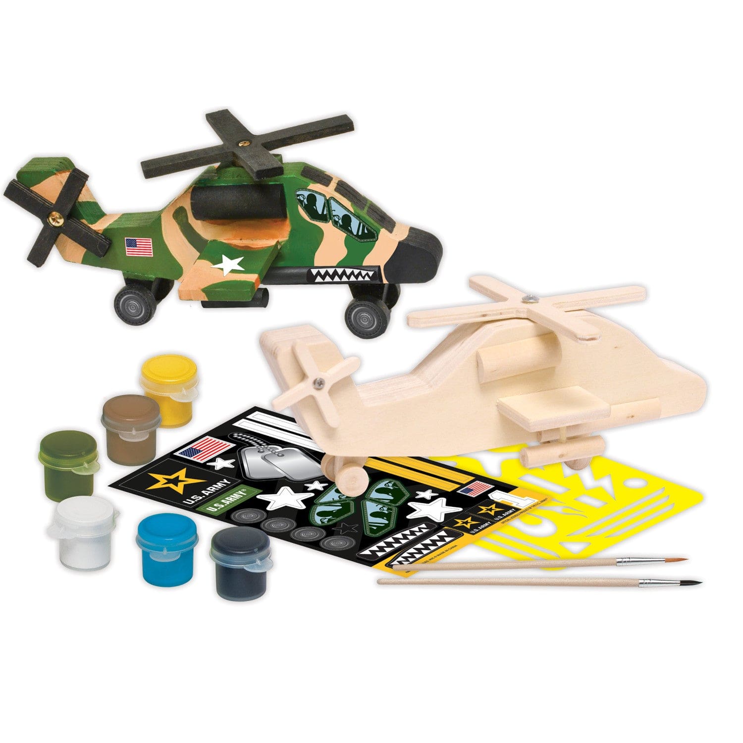 U.S. Army - Apache Helicopter Wood Paint Kit