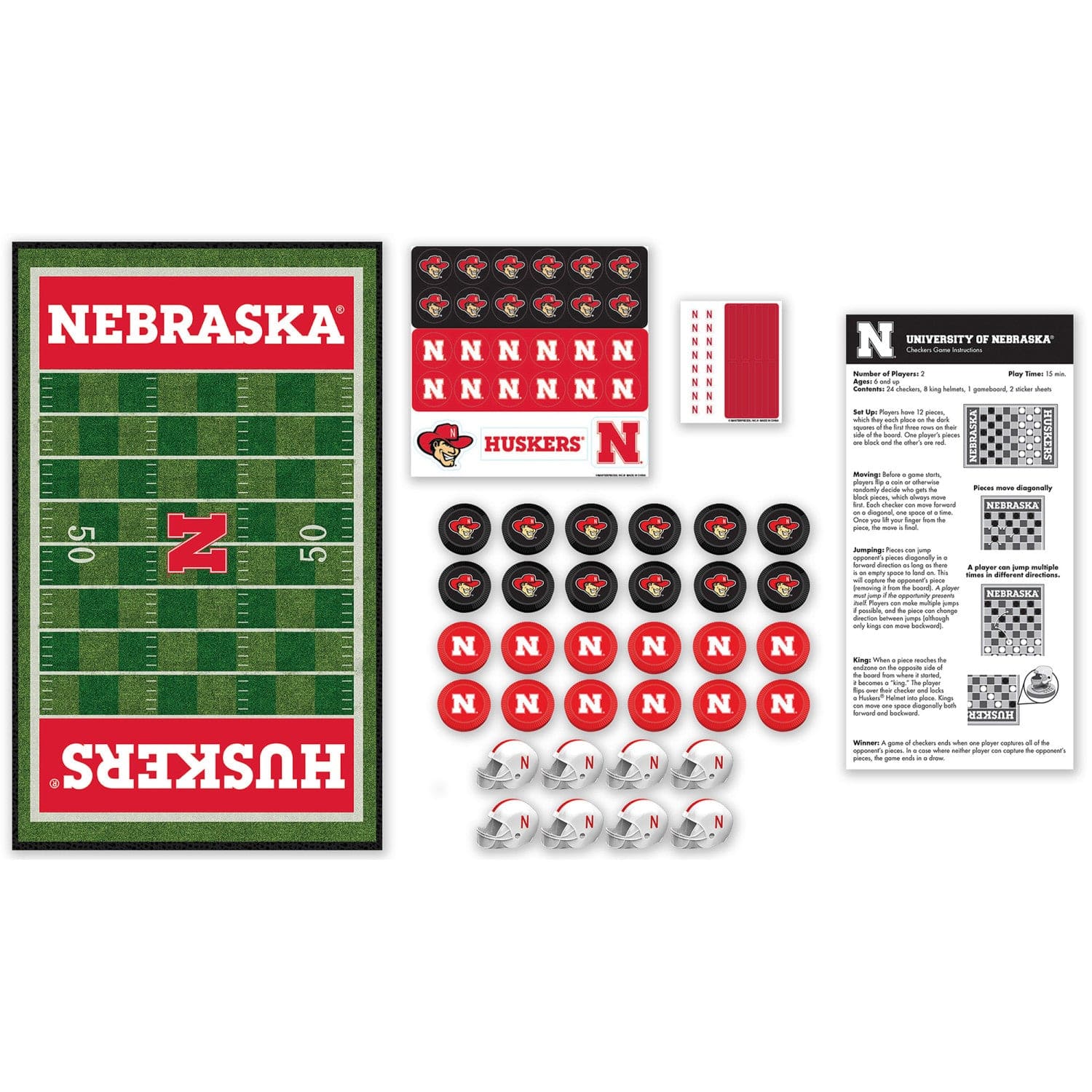 Nebraska Cornhuskers NCAA Checkers