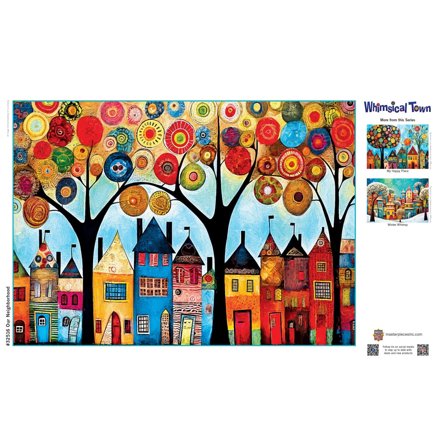 Whimsical Town - Our Neighborhood 500 Piece Jigsaw Puzzle