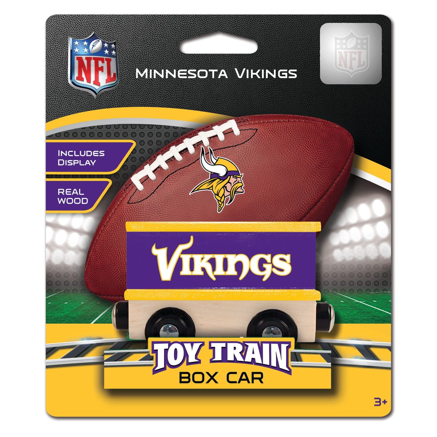 Minnesota Vikings NFL Wood Box Train Car