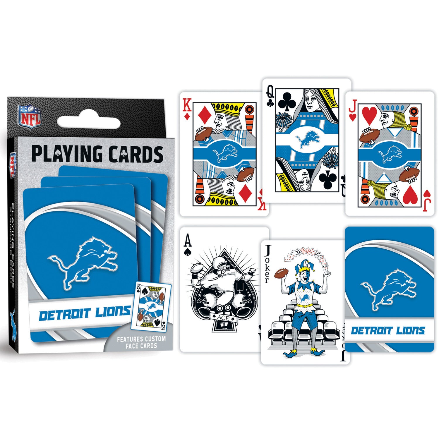 Detroit Lions Playing Cards - 54 Card Deck