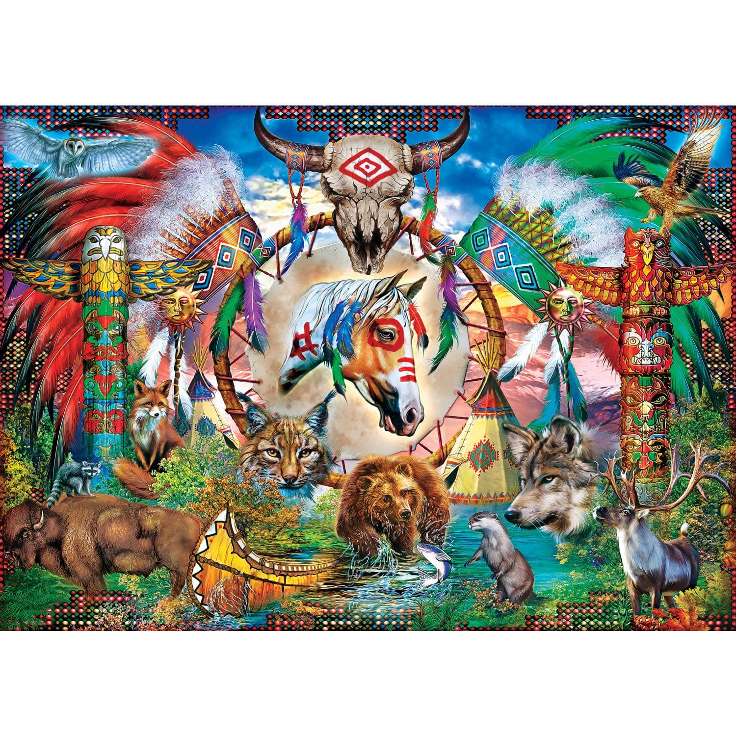 Tribal Spirit - Spirit Animals 500 Piece Puzzle