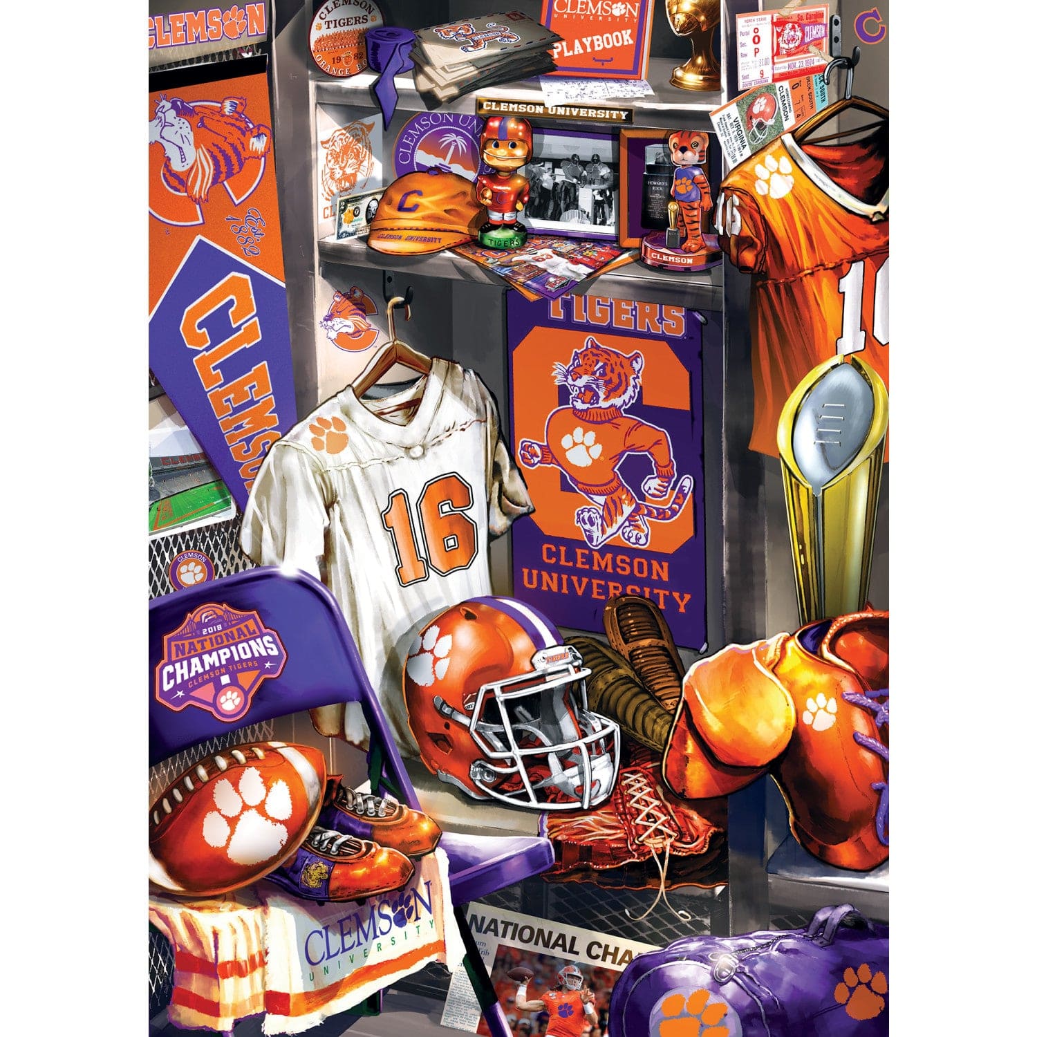 Clemson Tigers NCAA Locker Room 500pc Puzzle