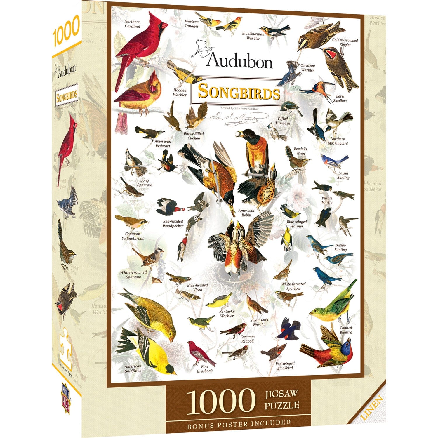 Audubon - Songbirds 1000 Piece Jigsaw Puzzle