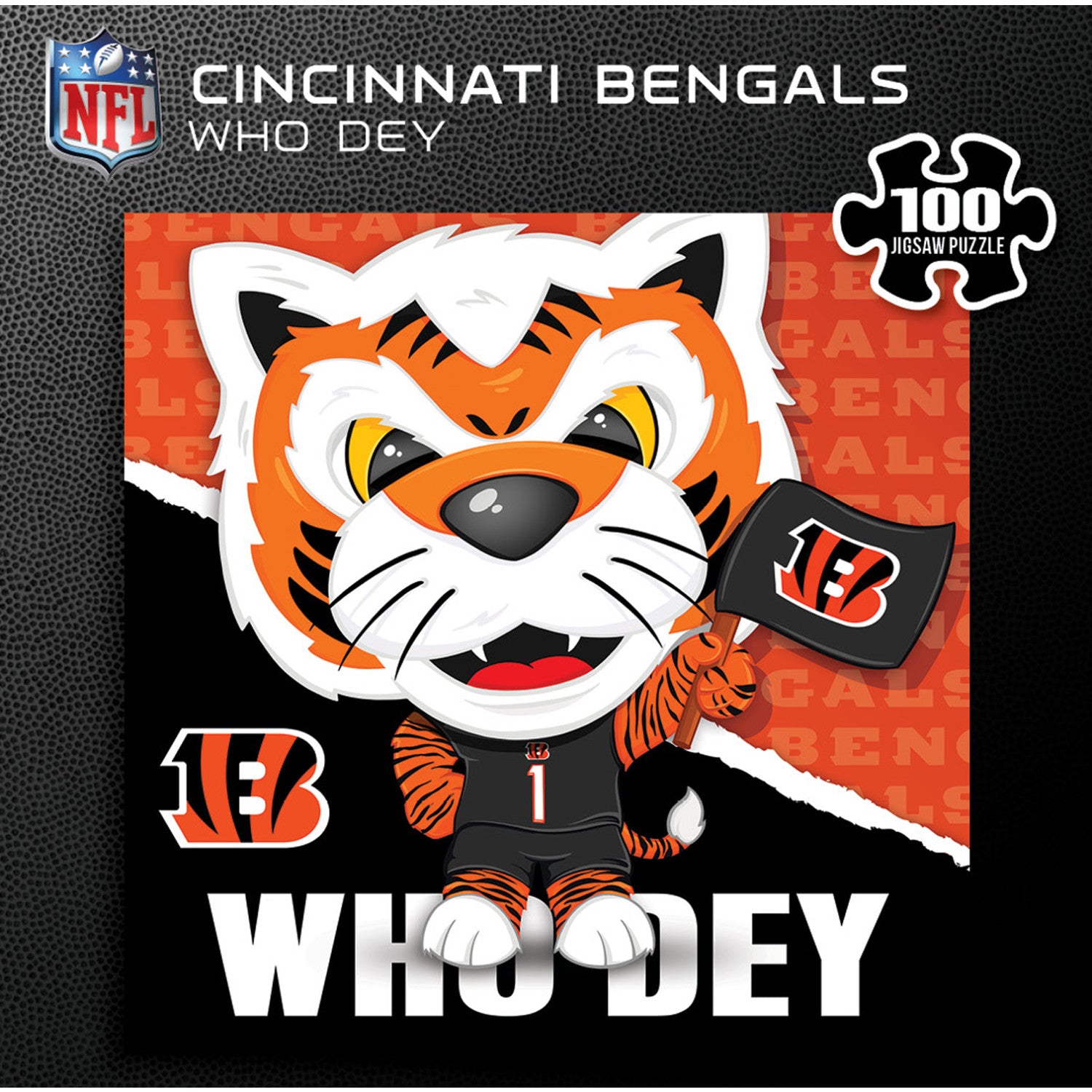 Who Dey - Cincinnati Bengals Mascot 100 Piece Puzzle | Puzzles for Kids ...