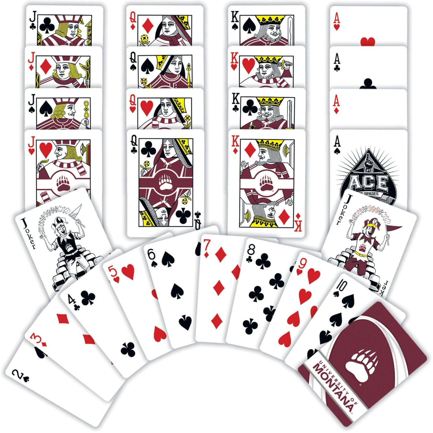 Montana Grizzlies NCAA Playing Cards