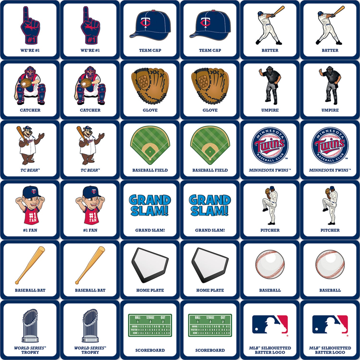 Minnesota Twins MLB Matching Game