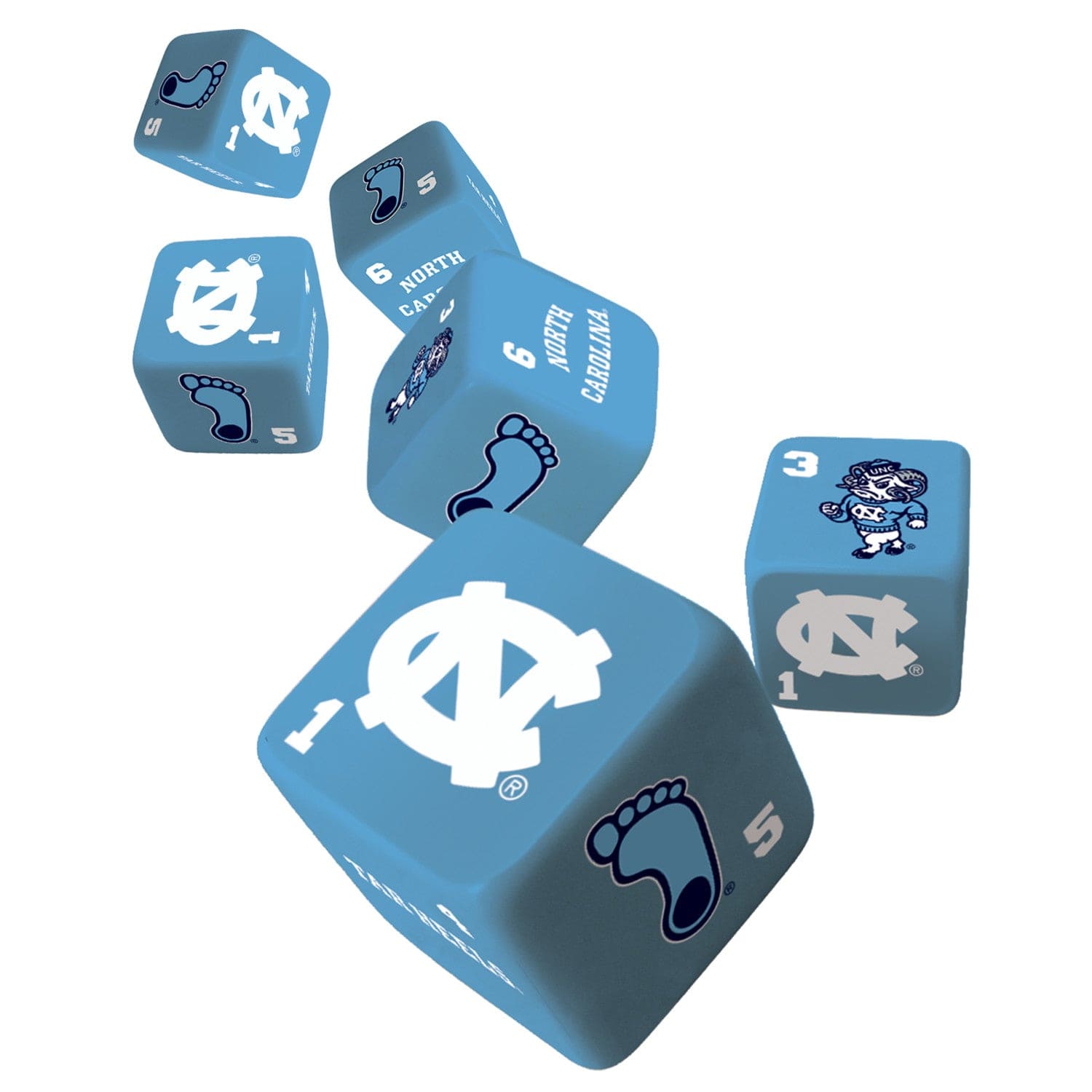 UNC Tar Heels NCAA Dice Set