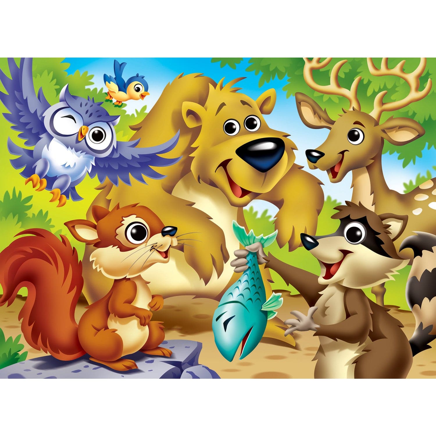 Googly Eyes - Woodland Animals 48 Piece Puzzle