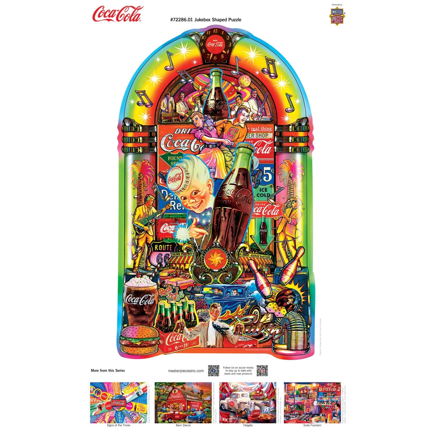 Coca-Cola Jukebox 1000 Piece Shaped Jigsaw Puzzle