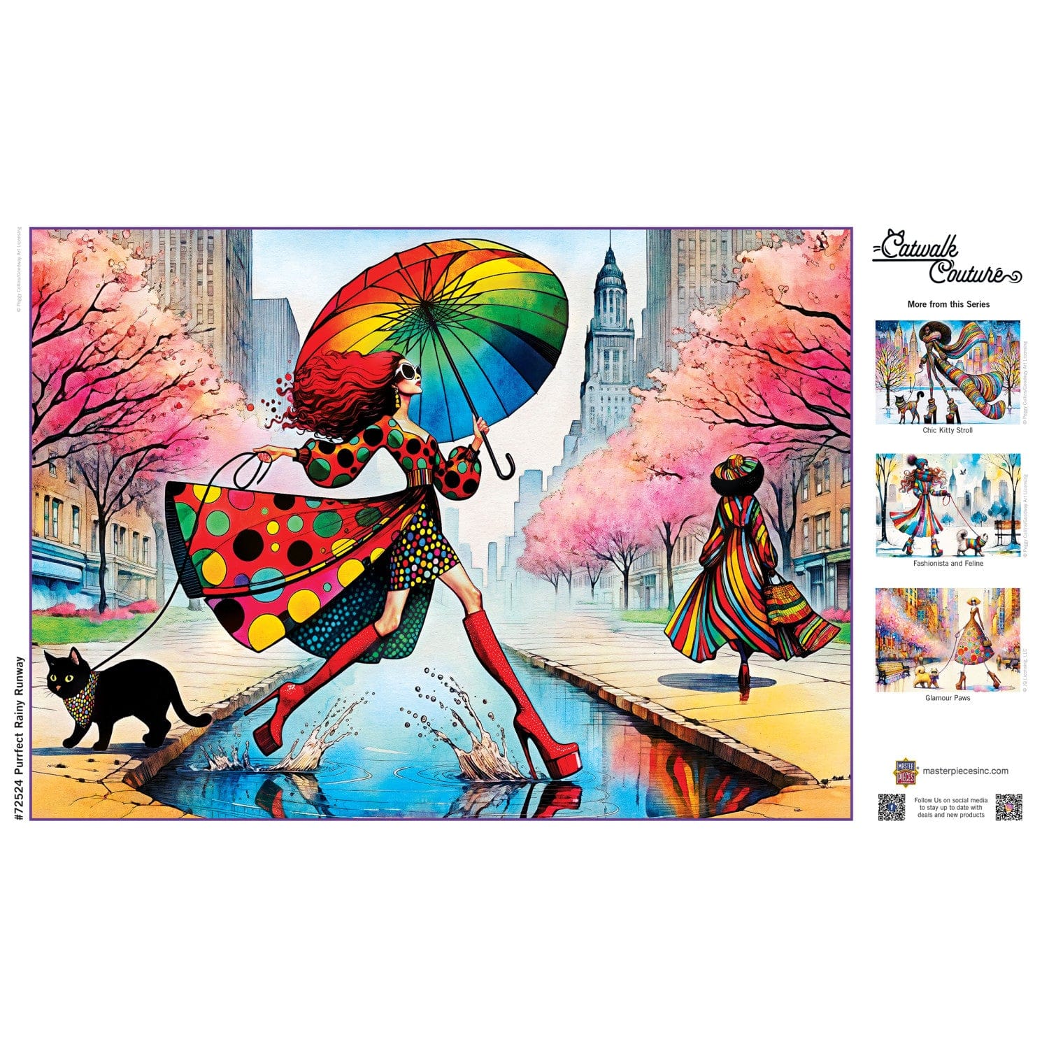 Catwalk Couture - Purrfect Rainy Runway 1000 Piece Jigsaw Puzzle