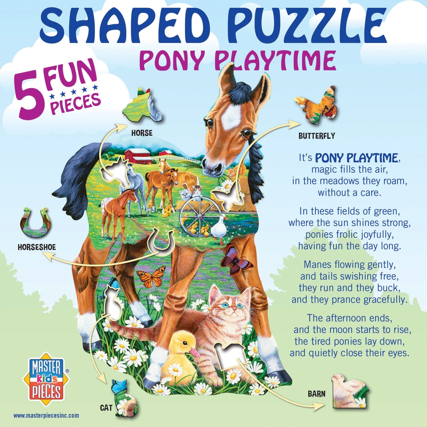 Pony Playtime - 100 Piece Shaped Jigsaw Puzzle