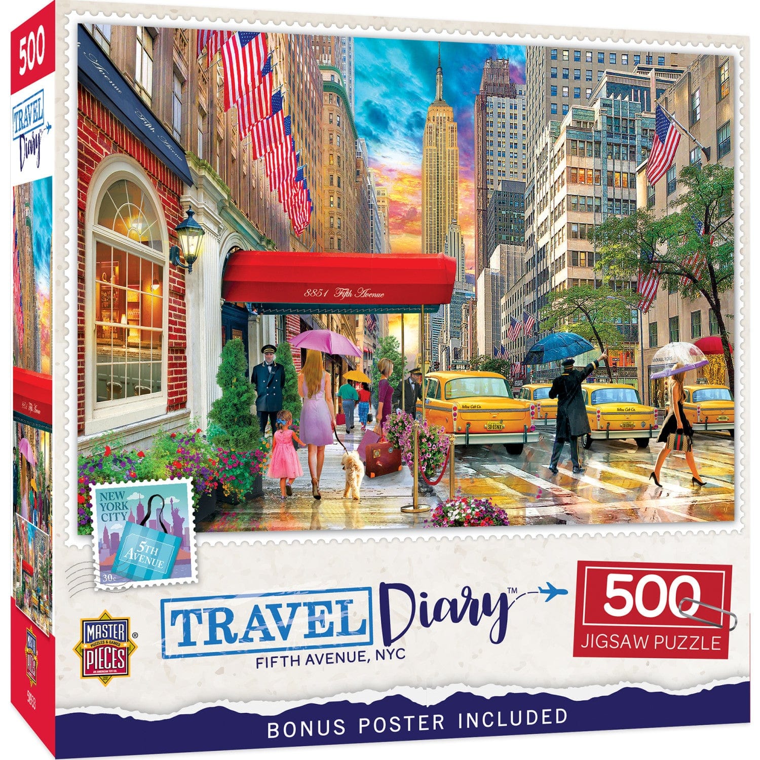 Travel Diary - Fifth Avenue, NYC 500 Piece Jigsaw Puzzle