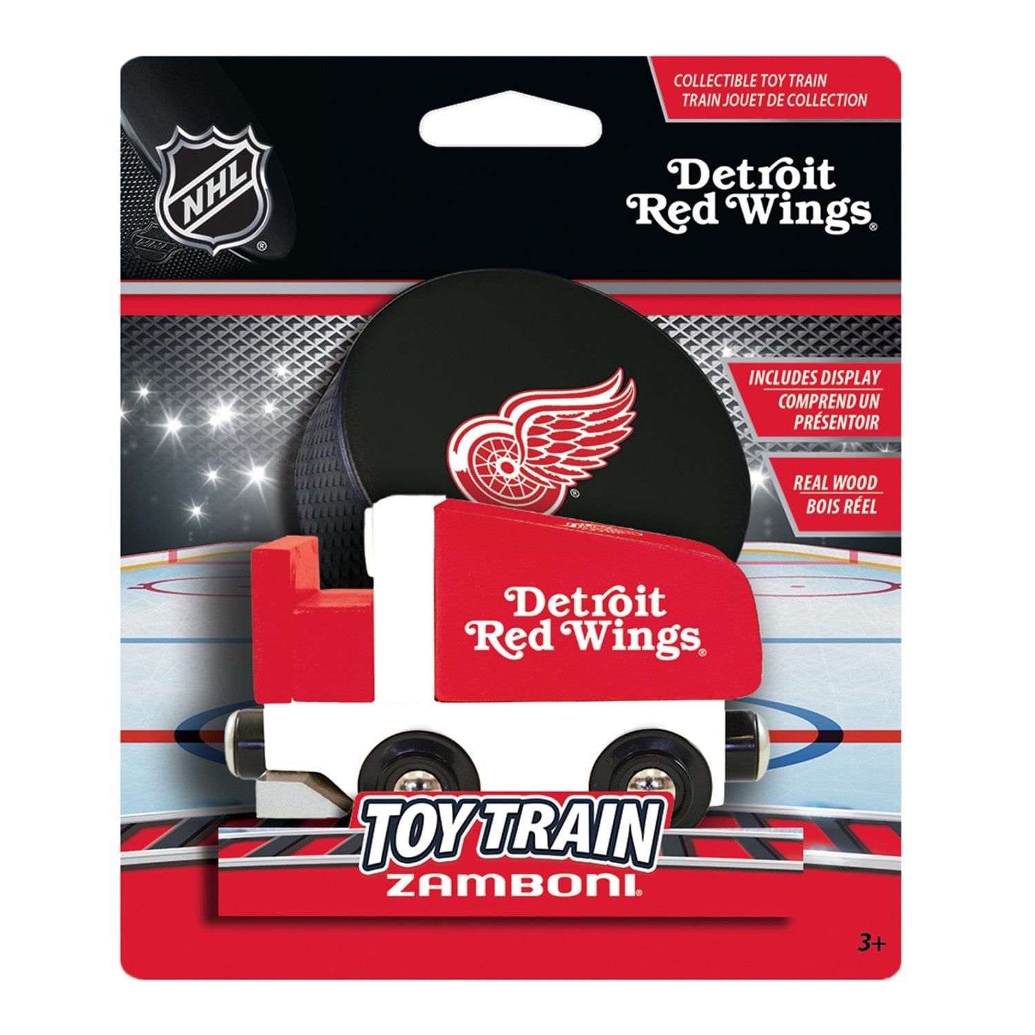 Detroit Red Wings NHL Wood Train Zamboni