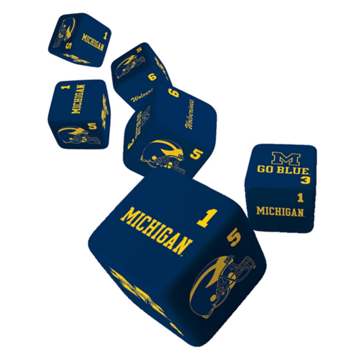 Michigan Wolverines NCAA Dice Set