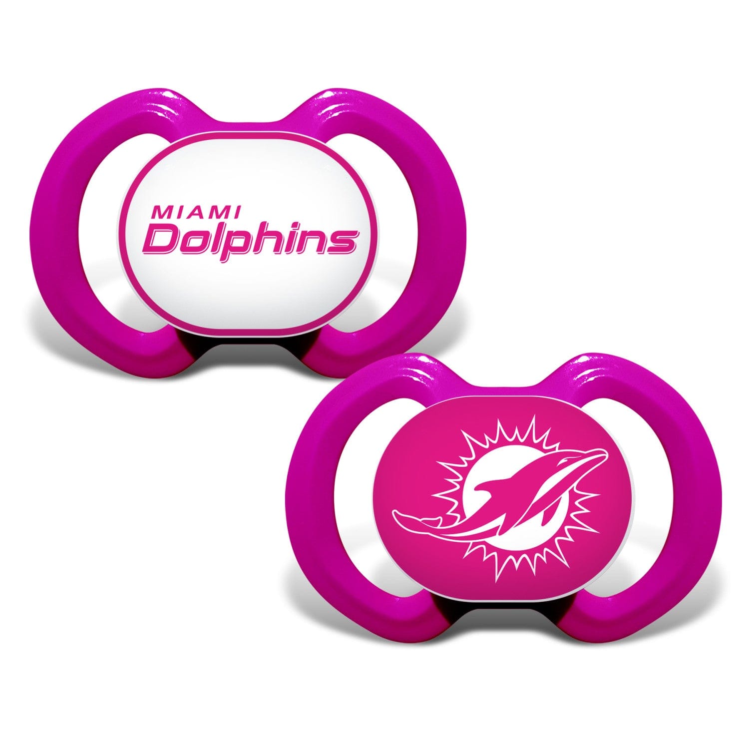 Miami Dolphins - Pink Pacifier 2-Pack