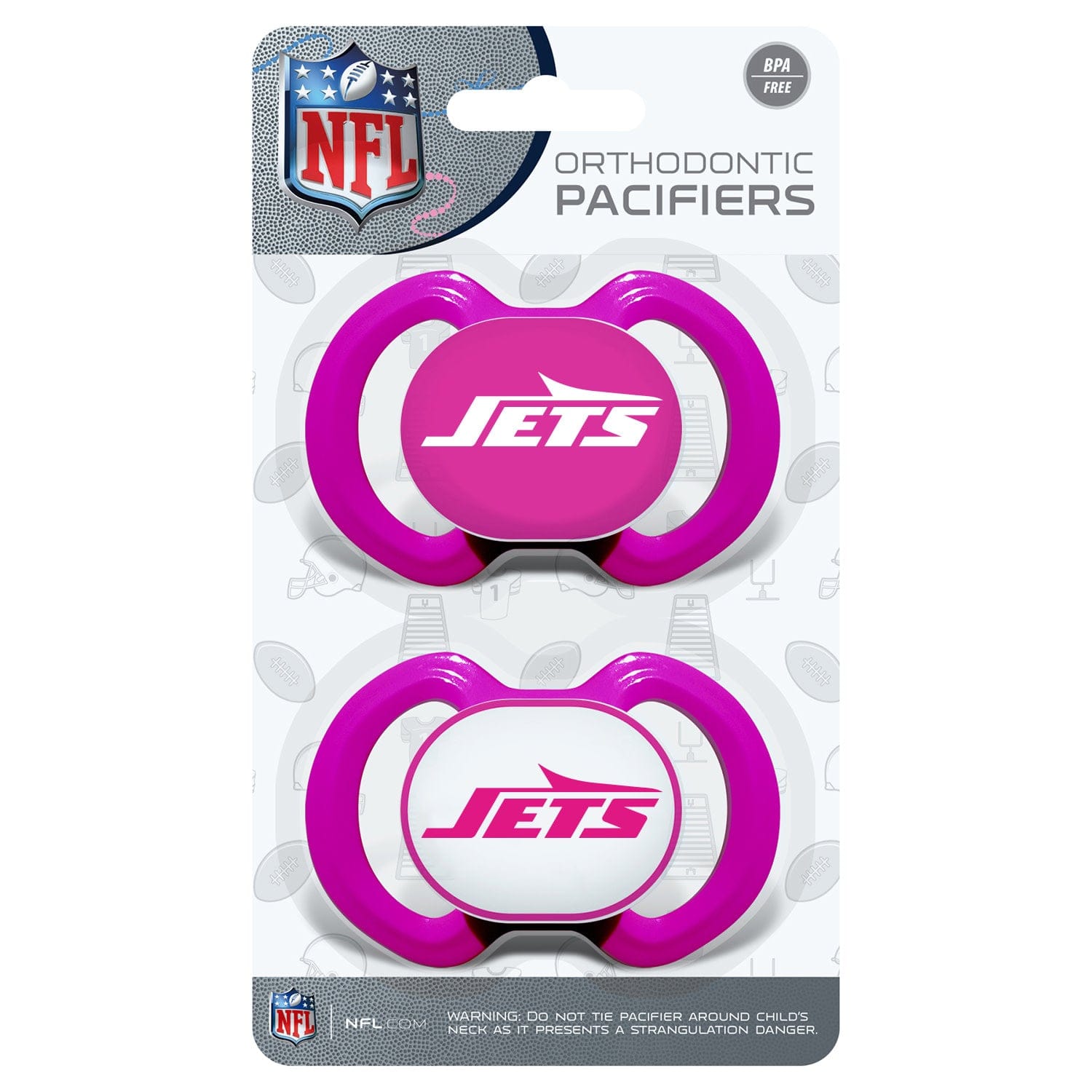 New York Jets NFL Pacifier 2-Pack - Pink