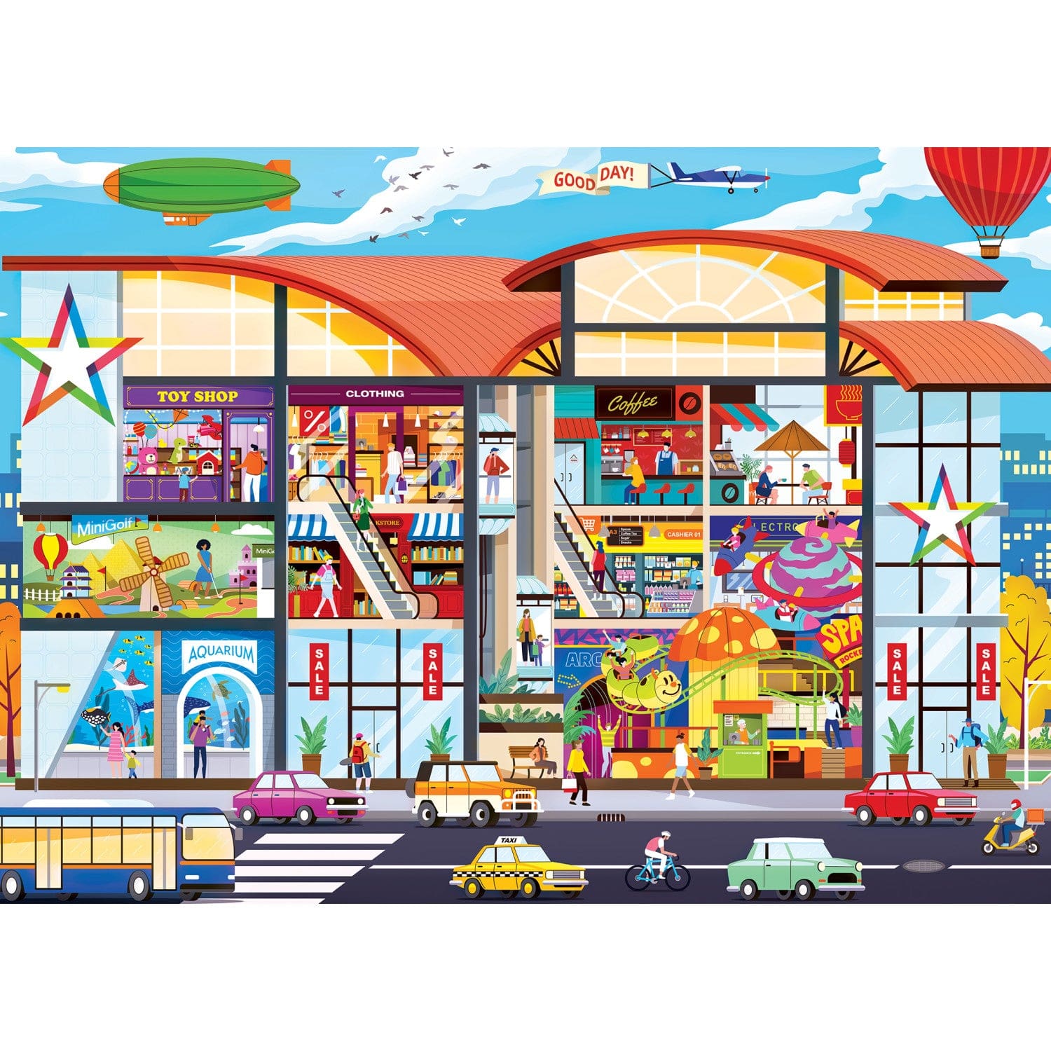 Inside Out - Shopping Mall 1000 Piece Puzzle