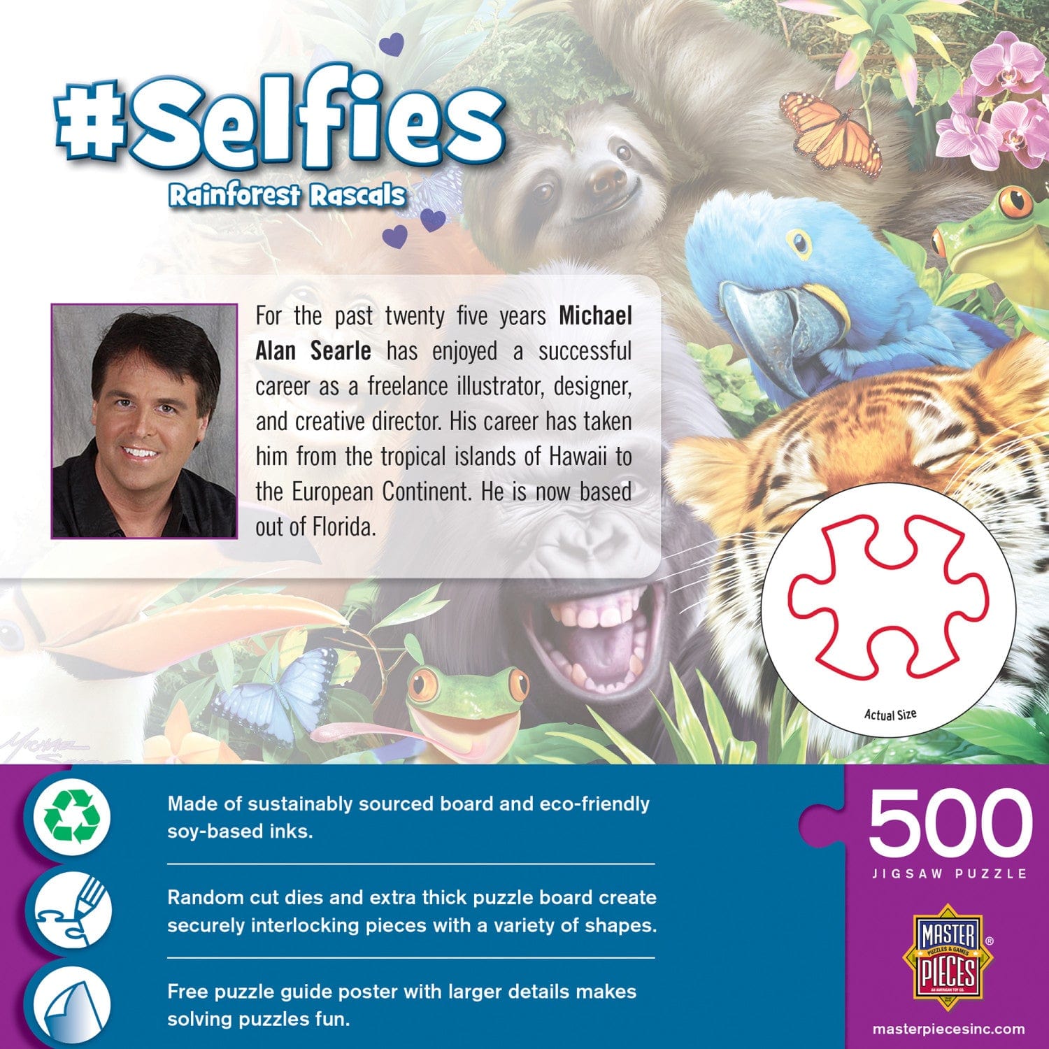 Selfies - Rainforest Rascals 500 Piece Jigsaw Puzzle