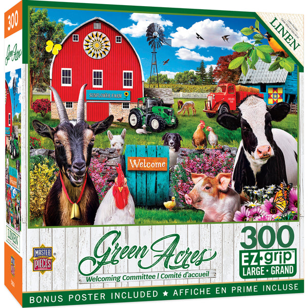 Masterpiece Puzzle 300-Piece Green Acres Neighs/Nuzzles Puzzle Assortment -  51804