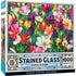 Stained Glass - Flowers in Bloom 1000 Piece Jigsaw Puzzle