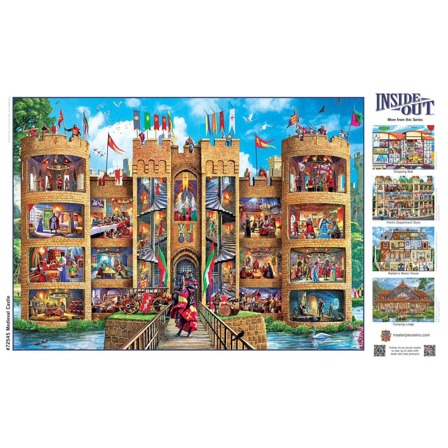 Inside Out - Medieval Castle 1000 Piece Jigsaw Puzzle