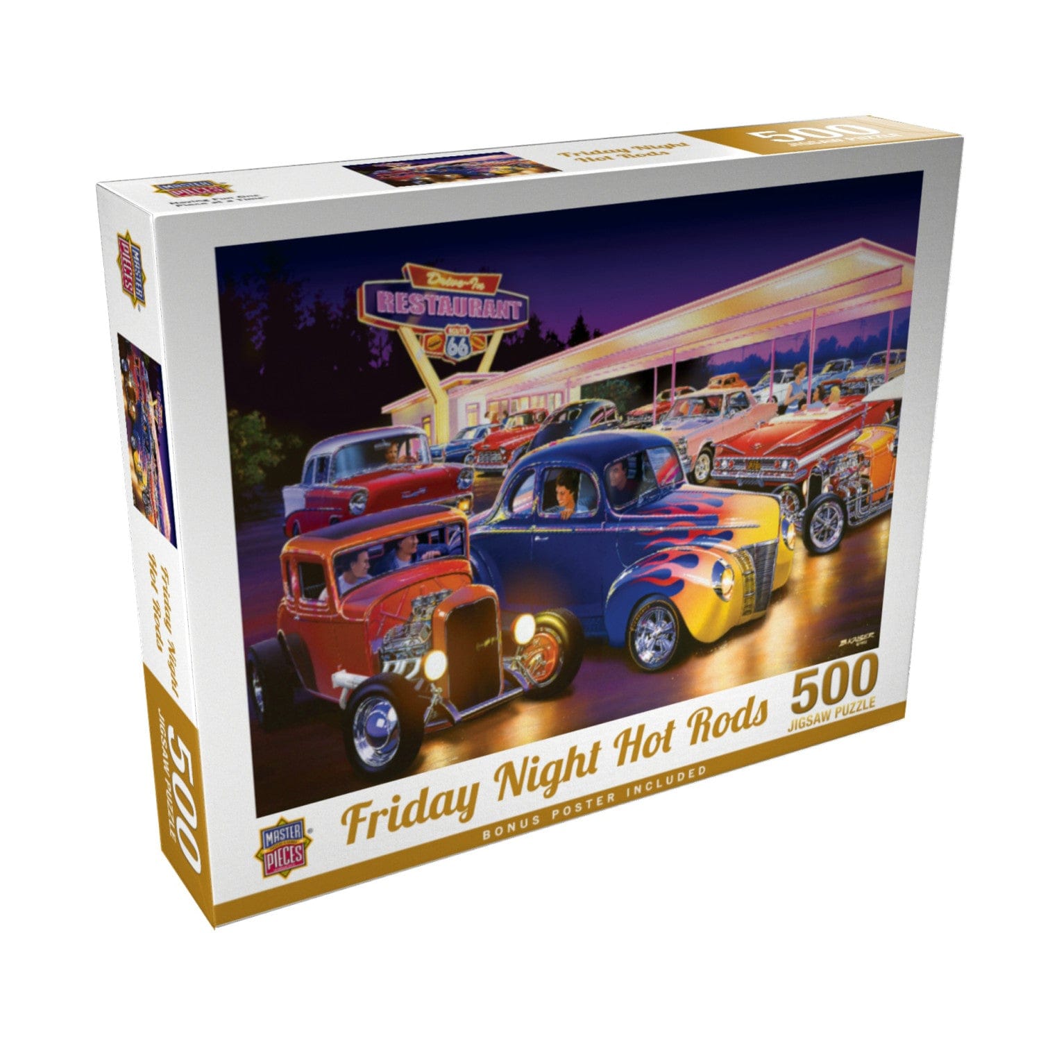 Friday Night Hot Rods - 500 Piece Puzzle