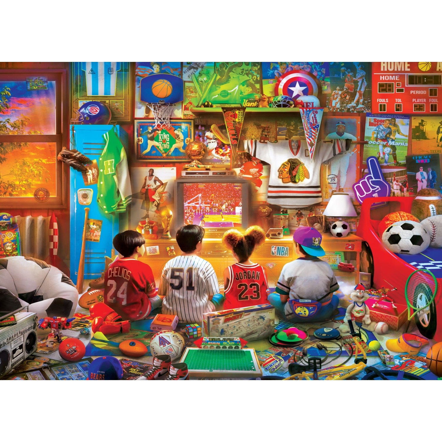 Back in Time - Game Day Hangout 1000 Piece Puzzle