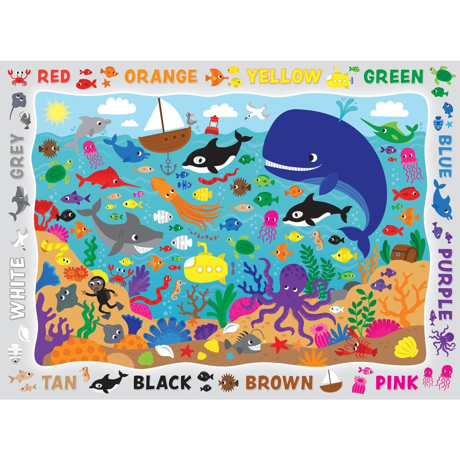 Hide & Seek - Colors in the Ocean 48 Piece Puzzle