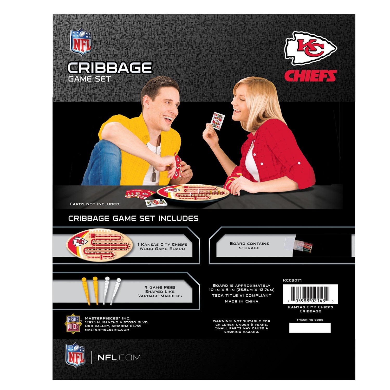 KC Chiefs Custom deals Cribbage Board