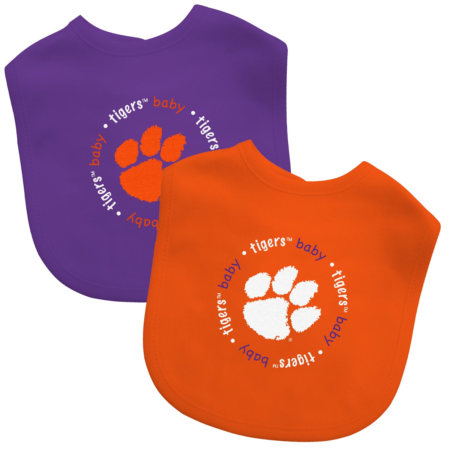 Clemson Tigers - Baby Bibs 2-Pack - Orange & Purple