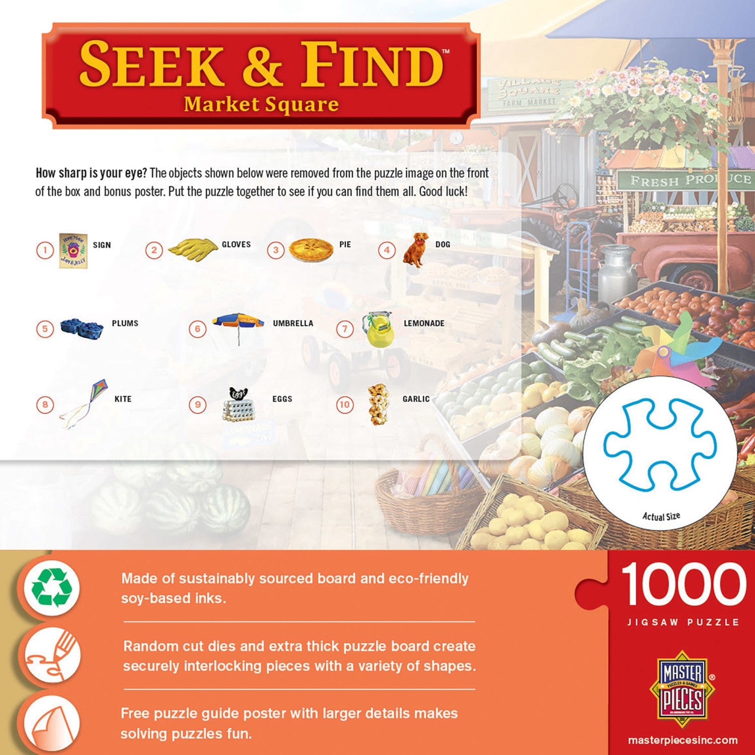 Seek & Find - Market Square 1000 Piece Puzzle