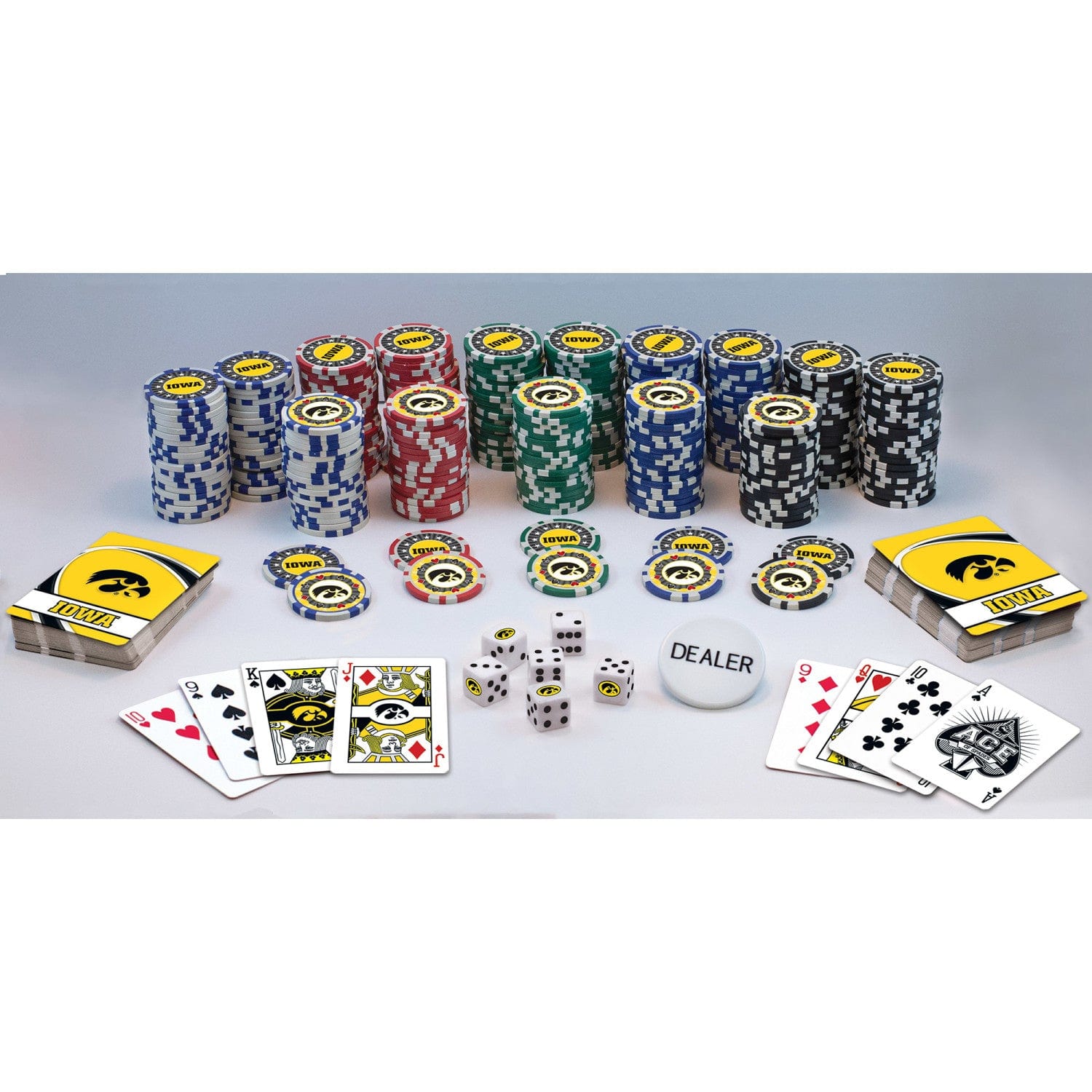 Iowa Hawkeyes NCAA 300pc Poker Set