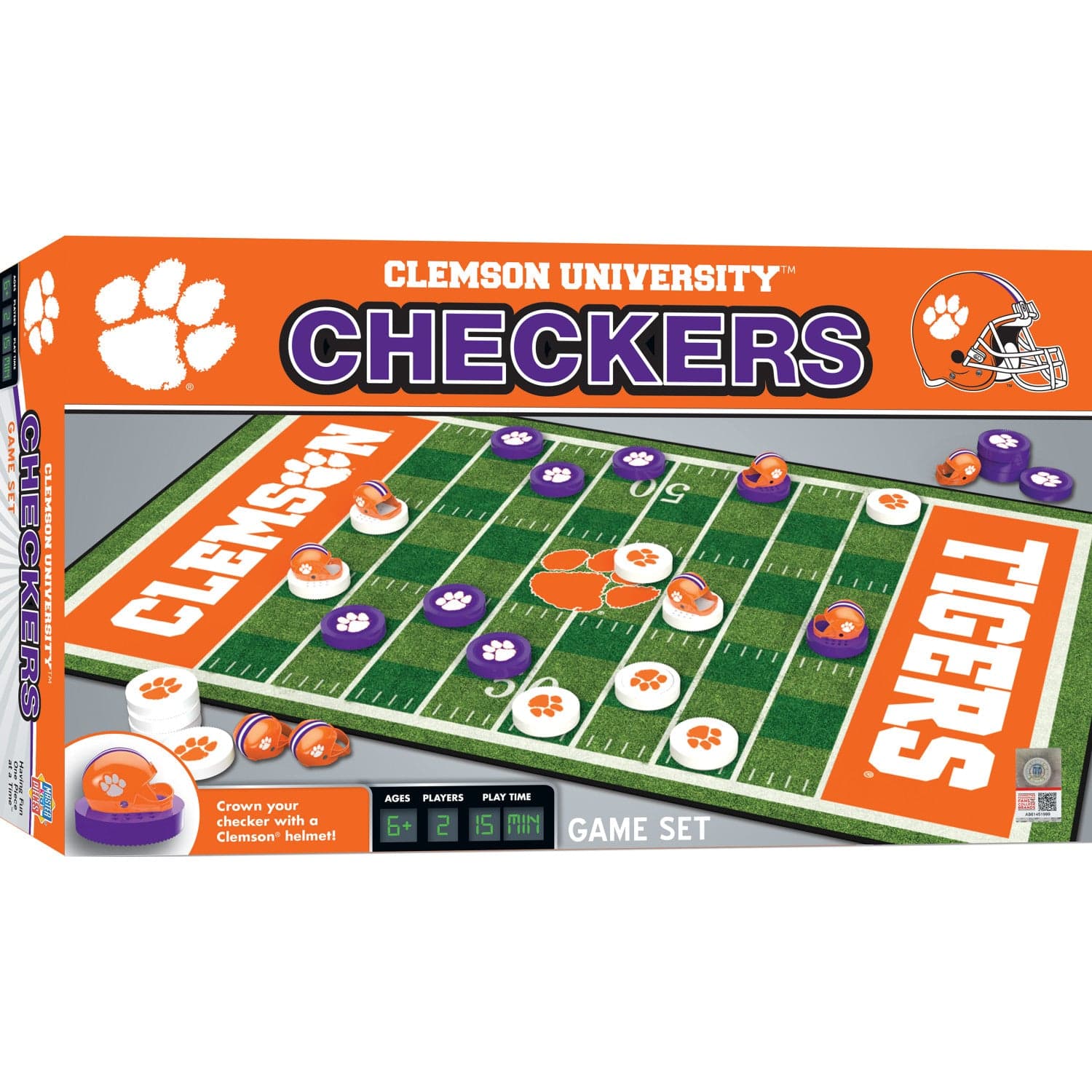 Clemson Tigers Checkers Board Game