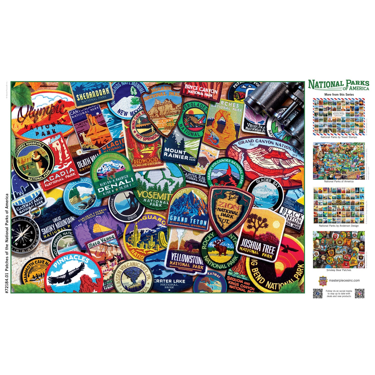 Patches of the National Parks 1000 Piece Jigsaw Puzzle