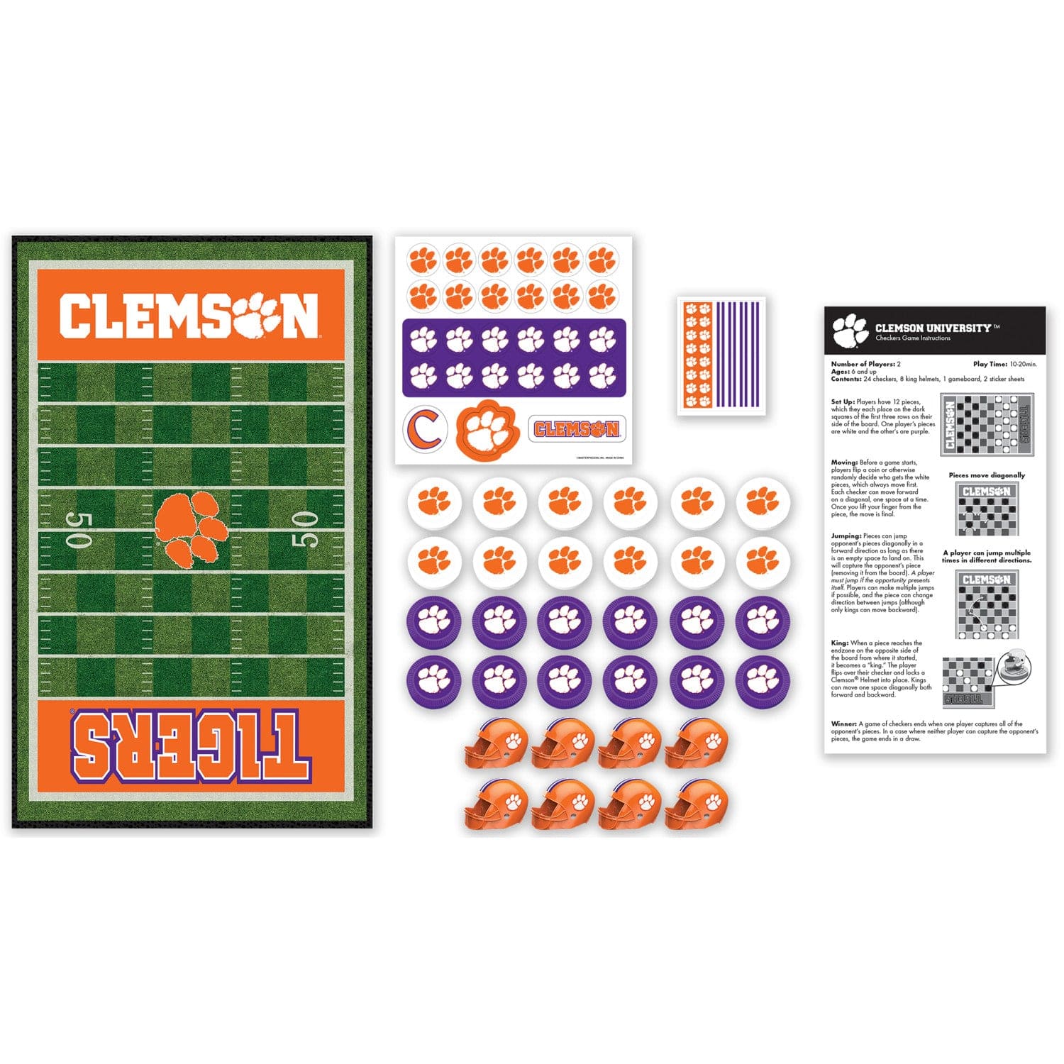 Clemson Tigers NCAA Checkers