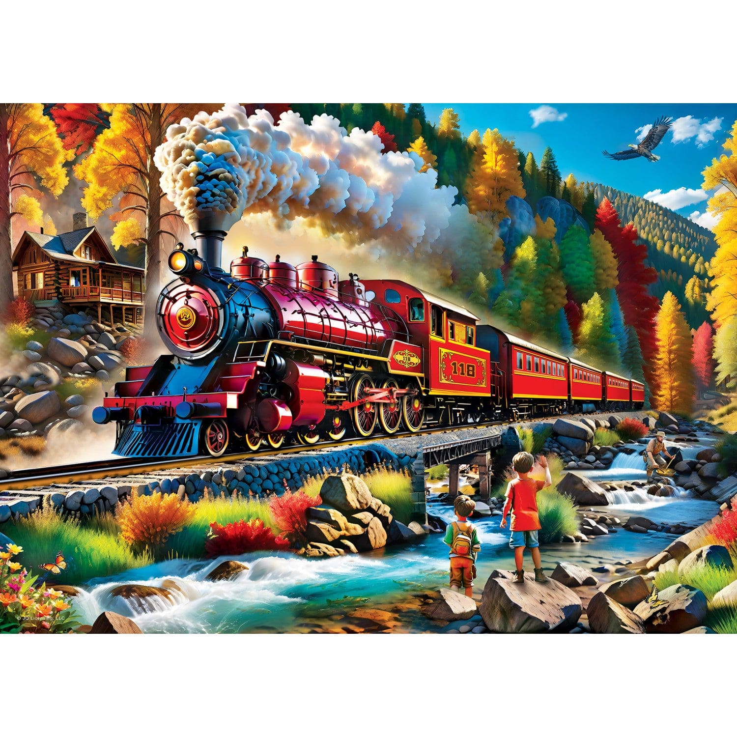 Railways - Fall Passage 1000 Piece Puzzle