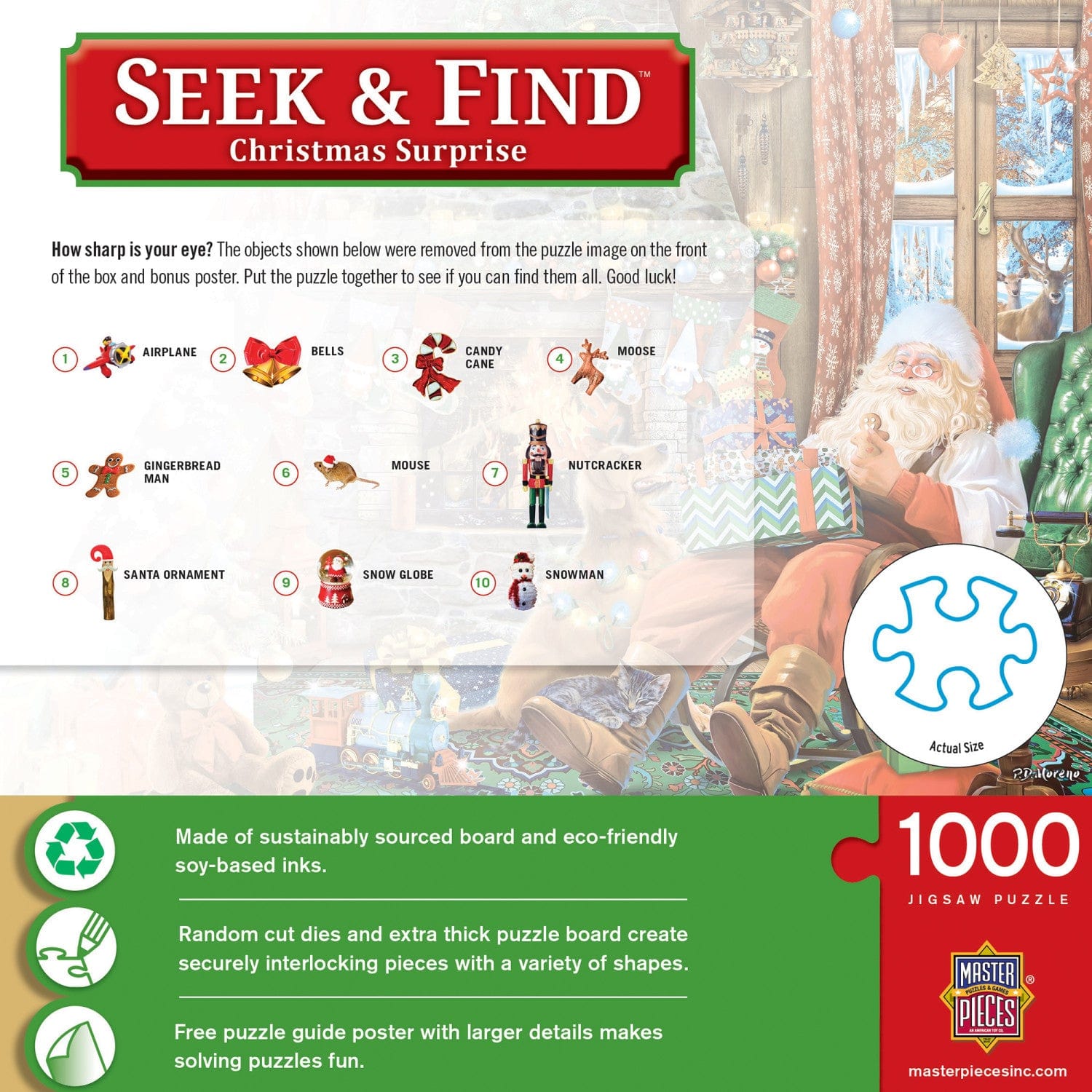 Seek & Find - Christmas Surprise 1000 Piece Jigsaw Puzzle