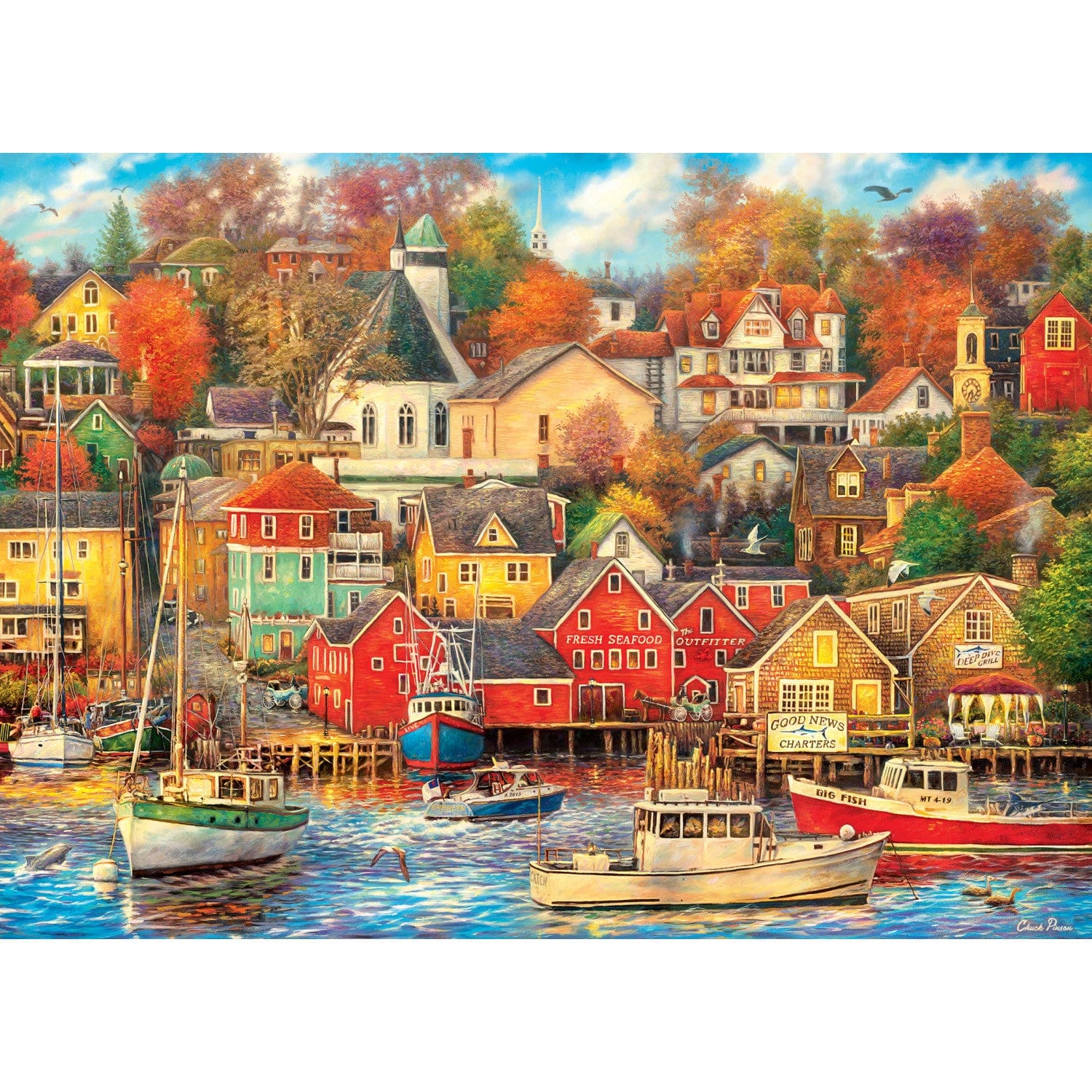 Art Gallery - Good Times Harbor 1000 Piece Puzzle