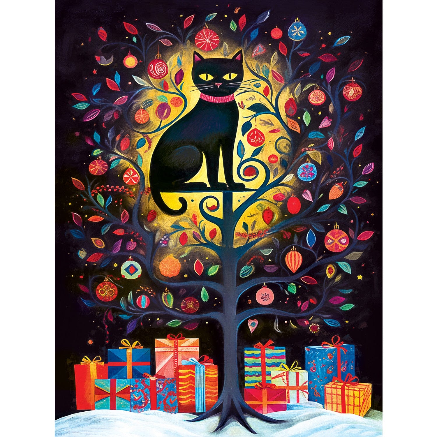 Black Cats - Hidden in the Tree 300 Piece Puzzle