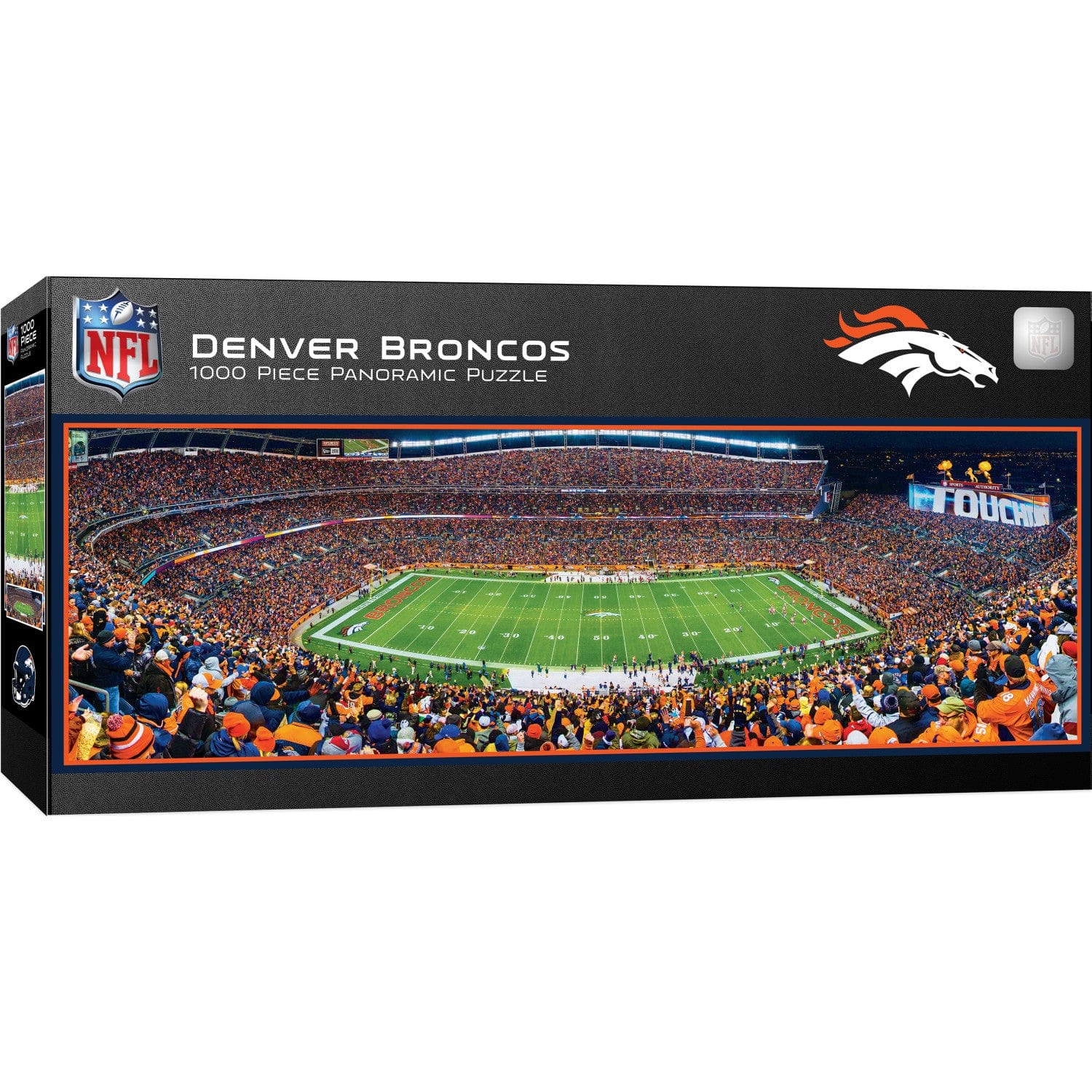 Denver Broncos - 1000 Piece Panoramic Jigsaw Puzzle - Center View