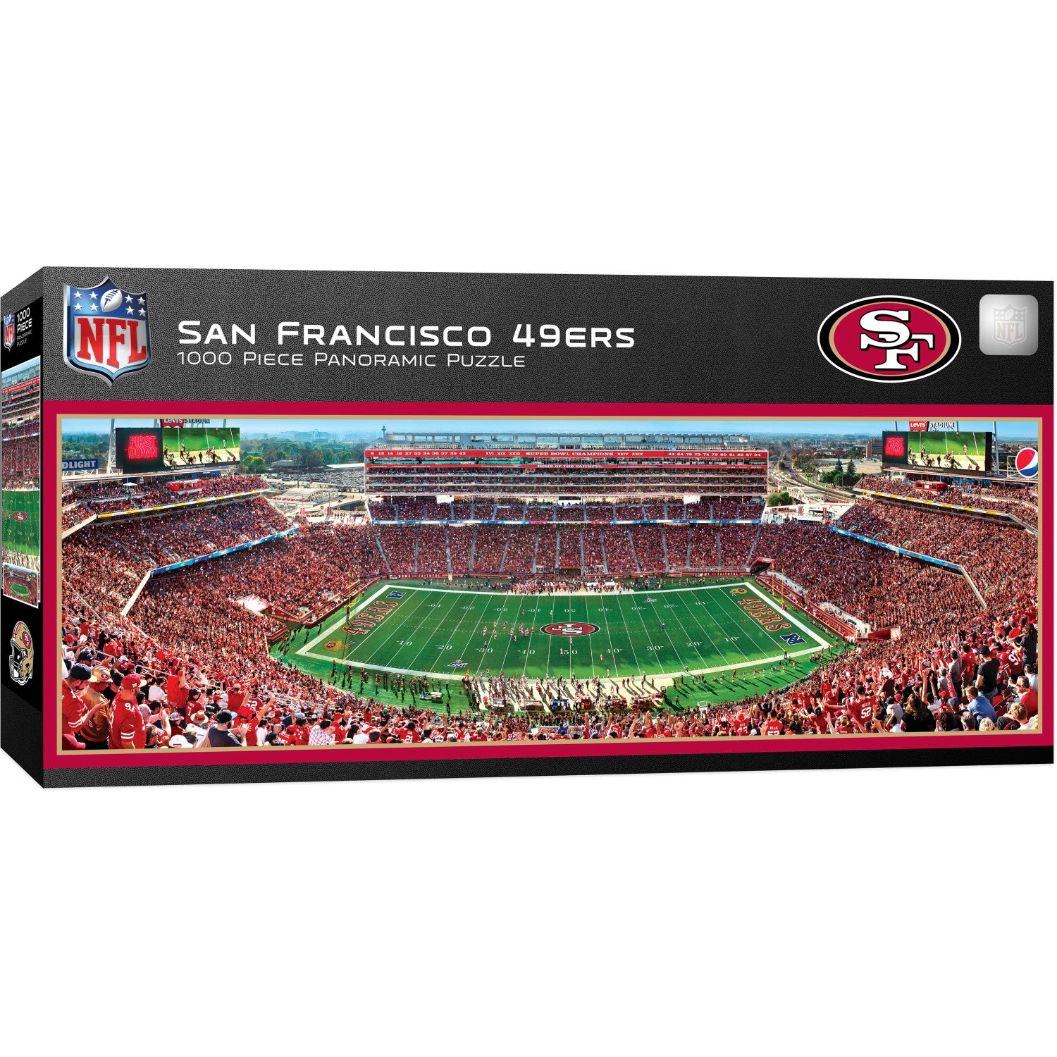 San Francisco 49ers - 1000 Piece Panoramic Jigsaw Puzzle - Center View